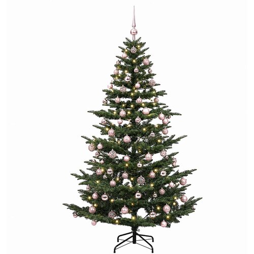  Umjetno božićno drvce s kuglicom 180 cm 300 LED lampica Slike