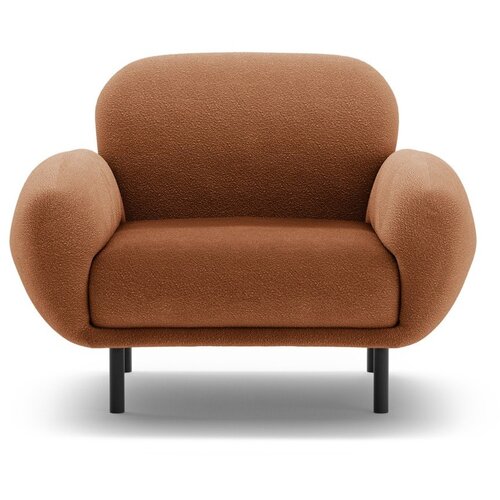 Micadoni Fotelja od boucl&amp;eacute; tkanine boja terakote Poppy &amp;ndash; Slike