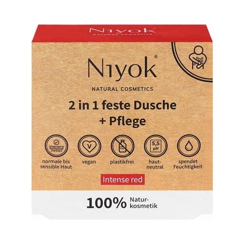 Niyok 2u1 čvrsti gel za tuširanje i njegu - intense red Cijene