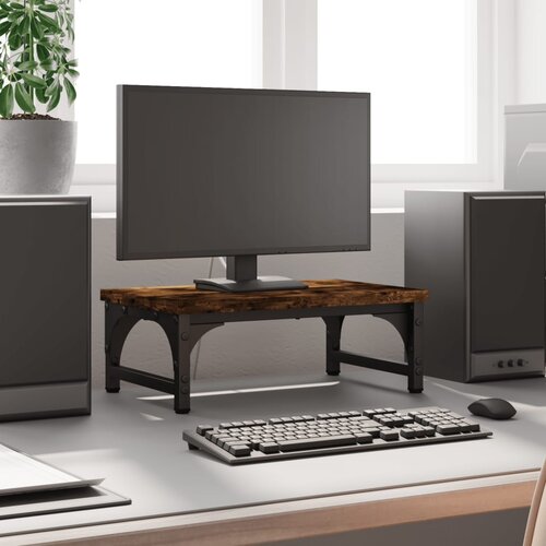  Stalak za monitor boja dimljenog hrasta 37 x 23 x 14 cm drveni Cijene