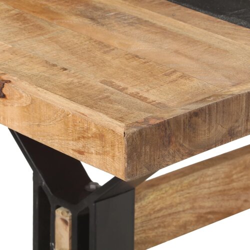  Blagovaonski stol 180 x 90 x 76 cm od grubog drva manga Slike