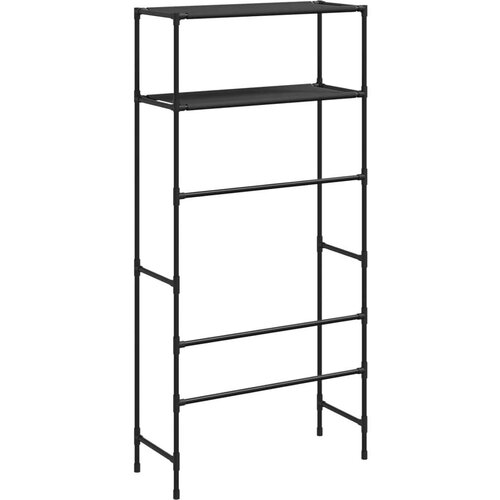 VidaXL Stalak za pohranu na 2 razine crni 69 x 28 x 143 cm željezni Slike