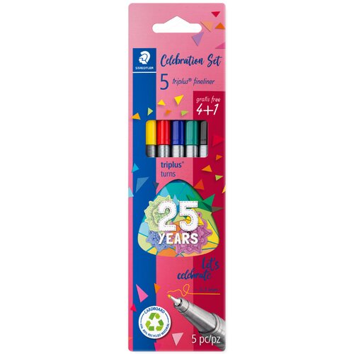 Staedtler Fineliner triplus, set 4 + 1 za praznovanje, (21655454) Slike