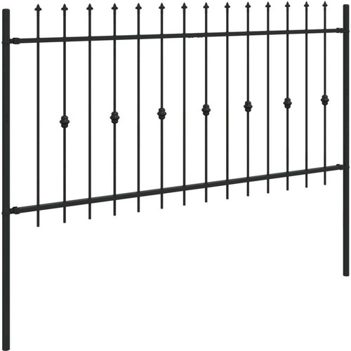  Ograda sa &amp;scaron;iljcima Crna 200 x 150 cm Čelik s prahom premazan Slike