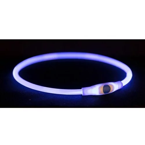Trixie FLASH LIGHT RING USB S-M Svjetleća ogrlica, plava, veličina