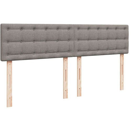  Krevet s oprugama i madracem smeđesivi 180x200 cm tkanina Slike