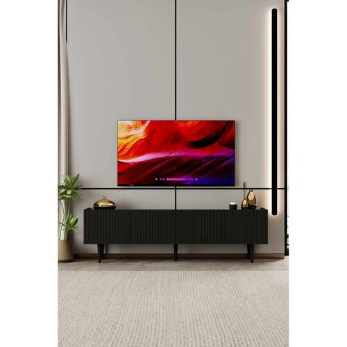 Hanah home TV komoda Capella 180, 180 cm, crna Cene