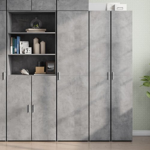 vidaXL Visoka omara betonsko siva 45x42,5x185 cm inženirski les Cene