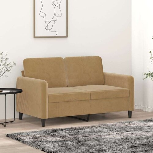  Dvosjed smeđi 120 cm baršunasti Cijene