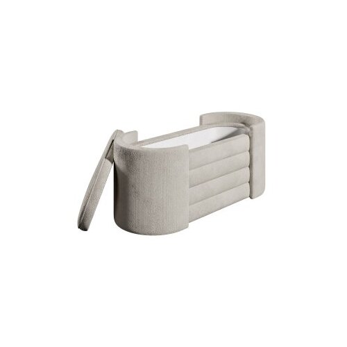 Atelier Del Sofa klupa Rosa u kutiji, 105 cm x 42 cm x 42 cm, krem Slike