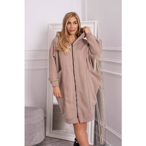 Kesi Oversize insulated sweatshirt dark beige Slike