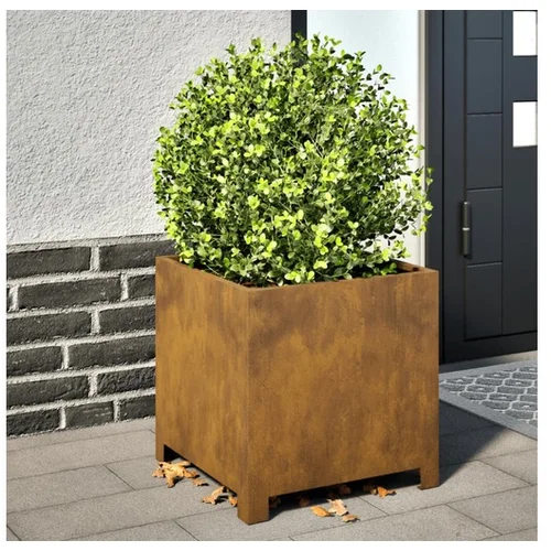 vidaXL vrtno korito 40x40x40 cm corten jeklo