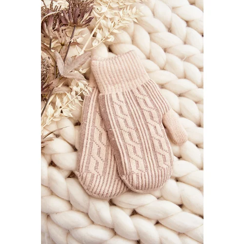 Kesi Warm women's one-finger gloves, beige
