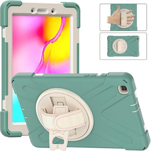 JTech Ohi&scaron;je za Samsung Galaxy Tab A 8.0 s stojalom in naramnico Zeleno, (22025453) Cene