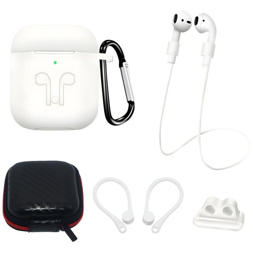  Kompletan set silikonskog kući&amp;scaron;ta za AirPods 2 / AirPods 1 - Bijela KP27722 Slike