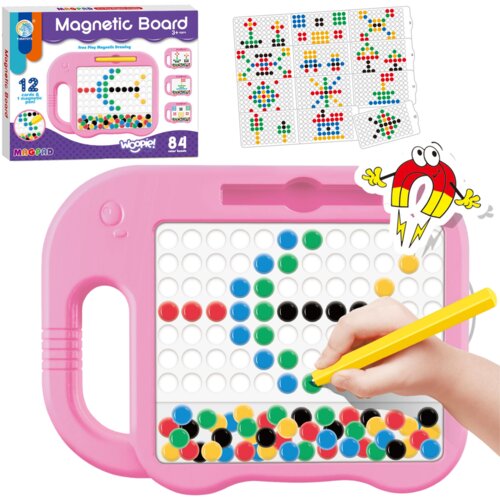 Woopie magnetna ploča Montessori MagPad 84 gumba, rozi Slike