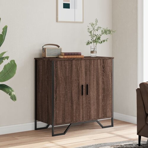  Komoda boja smeđeg hrasta 78x35,5x74,5 cm konstruirano drvo Slike