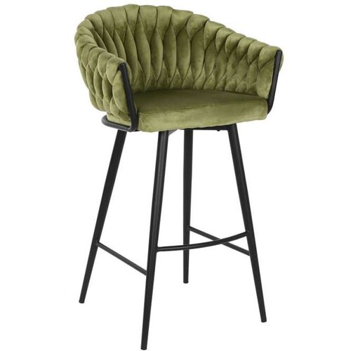  Tabure DKD Home Decor Crna Zelena Bar&amp;scaron;un Metal 61 x 52 x 101 cm Slike