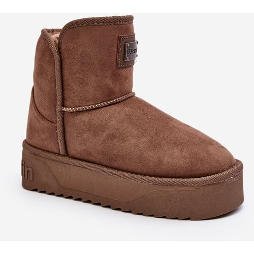 Kesi Vegan waterproof snow boots on the D.Franklin platform Dark beige Cene