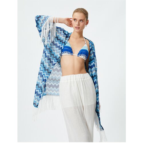 Koton Kimono Sleeves and Skirt with Tassels in a Relaxed Cut. Slike