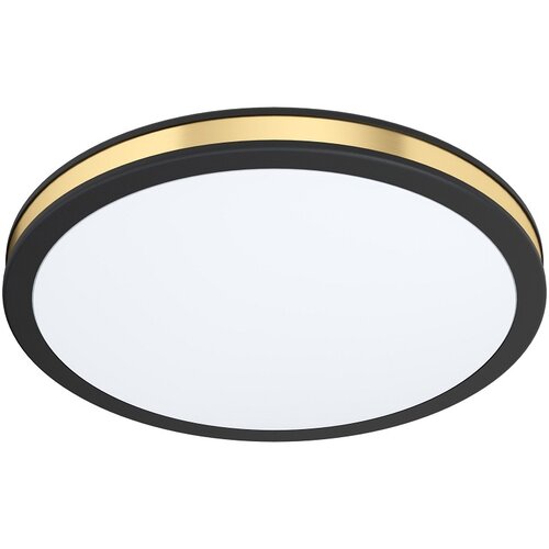 Eglo pescaito zidna/stropna/1, led, 12w, 1350lm, prom 280, crna/zlatna/čelik Slike