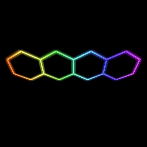 Hexagon LED tube 4 heads RGB 12V 410mm 21pcs Cene