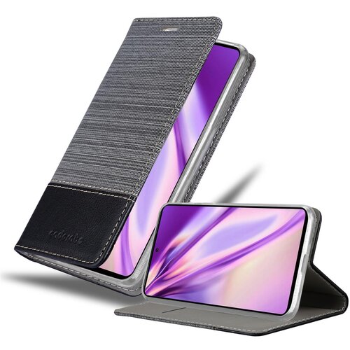 Cadorabo Case, združljiv s Samsungom v sivi črni barvi - za&scaron;čitni pokrov z magnetnim zapiranjem, stoječo funkcijo in režo za kartico, (20568885) Cene