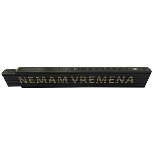  Zidarski metar (Duljina: 2 m, Natpis: Nemam vremena, Boja: Crne boje) Slike