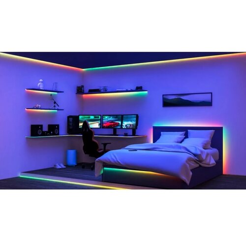 Wiz LED RGBIC prigu&amp;scaron;iva traka 4m LED/10,2W/5V 2700-6500K Wi-Fi Slike