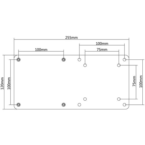 Icybox VESA nosilec za Intel NUC računalnike 75x75 in 100x100mm IB-MSA103-VM Slike