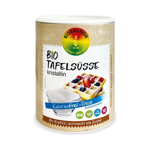 Bioenergie Namizno sladilo - eritirit kristalin bio - 480 g posoda s pokrovom na klik Slike