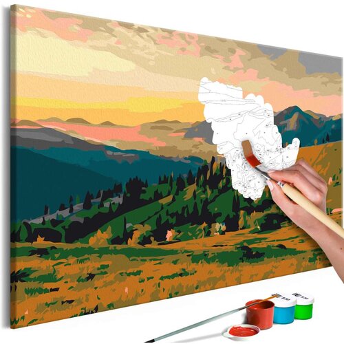  Slika za samostalno slikanje - Mountains at Sunrise 60x40 Cijene