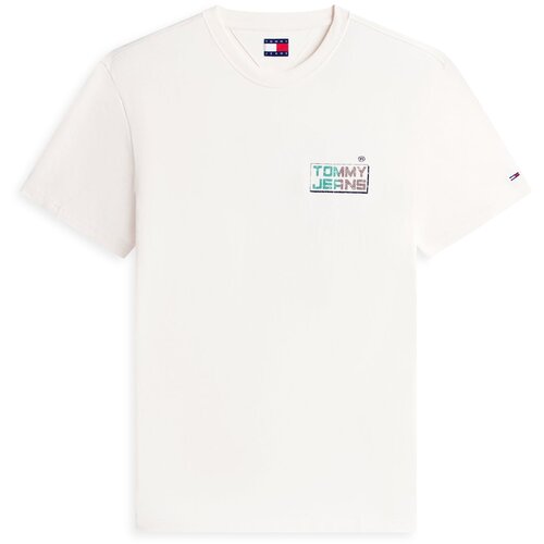 Tommy Jeans Majica rjava / zelena / črna / bela Slike