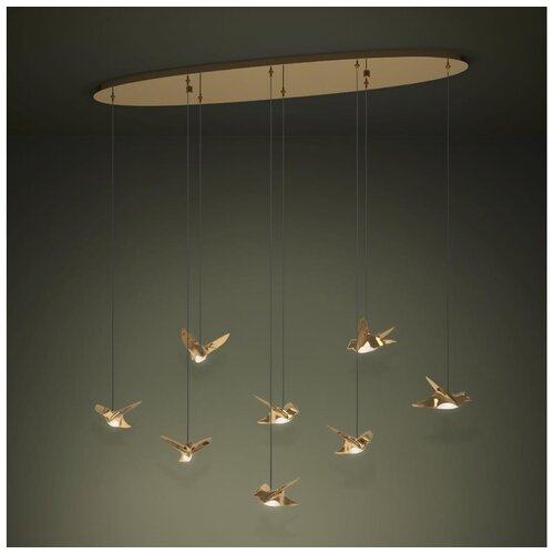 Eglo 390397 - led prigu&scaron;iva luster na sajli paratebueno 8xLED/4,2W/230V zlatna Cene
