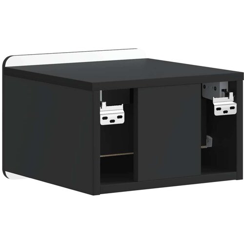  Noćni ormarić za montažu na zid 2 pcs Crna 33 x 34 5 x 24 cm Slike