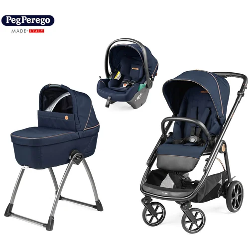  peg perego® otroški voziček 3v1 veloce™ lounge blue shine