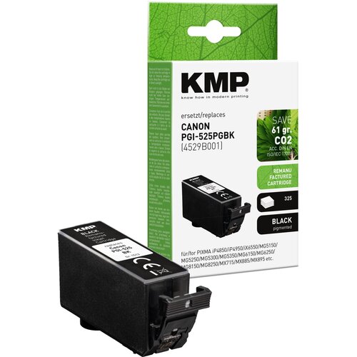 KMP Tinte schwarz ersetzt Canon PGI-525 PGBK 4529B001 Slike