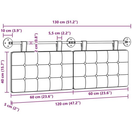  Držeće uzglavlje Zidne Ružičasta 130 x 55 x 5 cm tkanina - Ružičasta 120 cm bez LED Slike