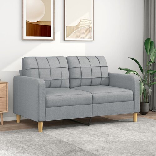 VidaXL Dvosed svetlo siv 140 cm blago Slike