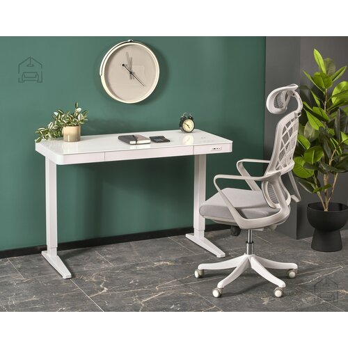 Halmar Miza za ličenje B52 s funkcijo nastavitve višine (USB port) - bela Cene