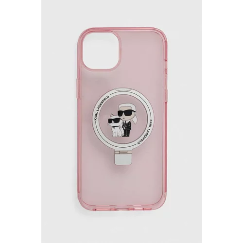 Karl Lagerfeld Etui za telefon iPhone 15 Plus / 14 Plus 6.7'' roza barva