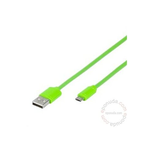 Vivanco kabl USB 2.0 A/microB Green 1m 35818 kabal Slike