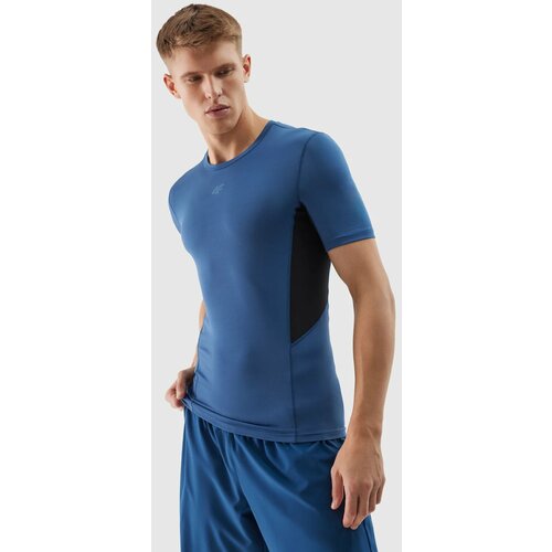4f Men's slim sports T-shirt made of recycled materials - navy blue Slike