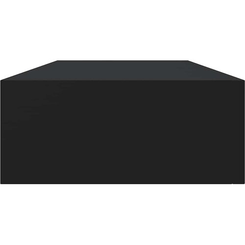  Zidna polica s ladicom crna 60 x 23,5 x 10 cm MDF Slike