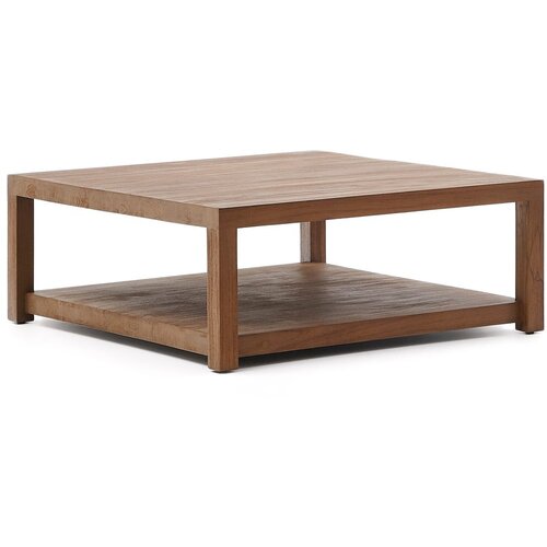 Kave Home Stolić za kavu od masivne tikovine u prirodnoj boji 90x90 cm Sashi – Cene