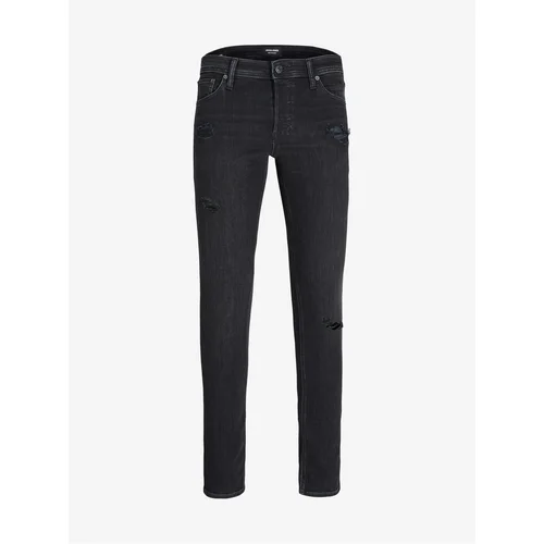 Jack & Jones Black Mens Slim Fit Jeans Glenn - Men