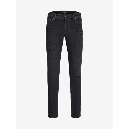 Jack &amp;amp; Jones Black Mens Slim Fit Jeans Glenn - Men Slike