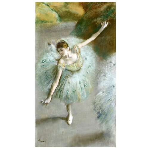 Fedkolor Reprodukcija slike Edgar Degas - Dancer in Green 55 x 30 cm Slike