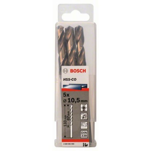 Bosch burgija za metal HSS-Co, DIN 338 10,5 x 87 x 133 mm, 1 komad ( 2608585900. ) Slike