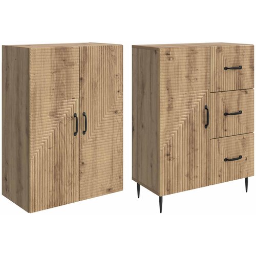  Set ormara 2 pcs Hrast artisan 66 x 34,5 x 89,5 cm Slike